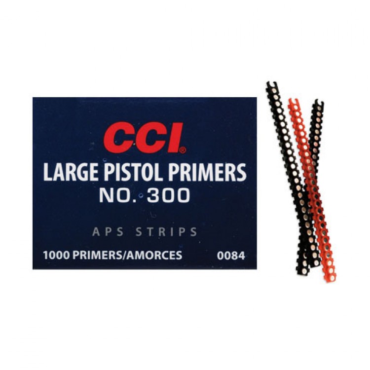 CCI “APS” Large Pistol Primers Strip No. 300 | 1,000 Count