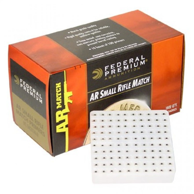 Federal Small Rifle AR #GM205MAR Gold Medal Match Primers | 1,000 Count – Federal Primers