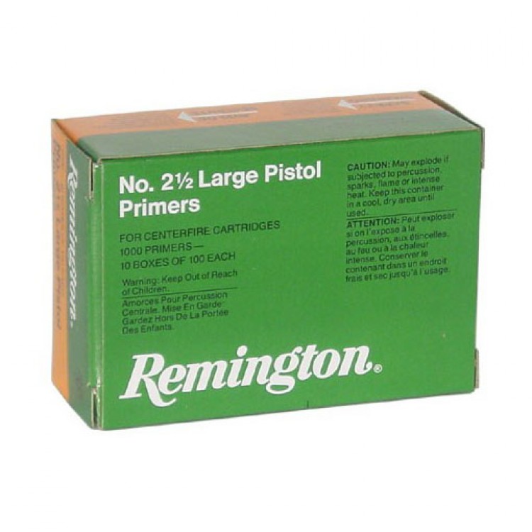 Remington #2 1/2 Large Pistol Primers | 1,000 Count
