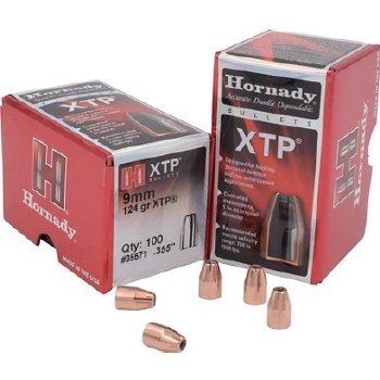 9mm 124gr HP/XTP Hornady #35571 100/Bx