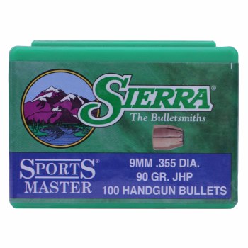 Sierra #8100 9mm 90gr JHP 100/Bx